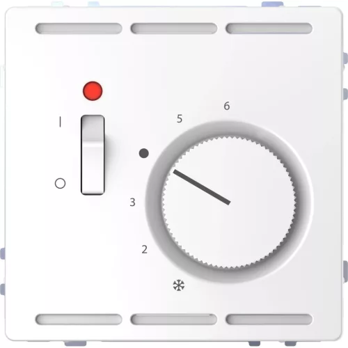 Schneider Electric Merten MEG5761-6035 Szobatermosztát kapcsolóval 10 A 24V AC  lótuszfehér - System-D (D-Life / D-Antik)