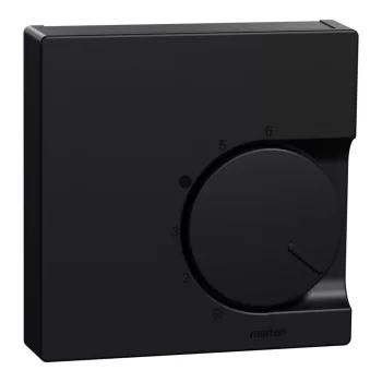   Schneider Electric Merten MEG5762-0403 fedlap váltóérintkezővel ellátott szobatermosztátokhoz  fekete - System-M (M-Plan / M-Pure / M-Smart)