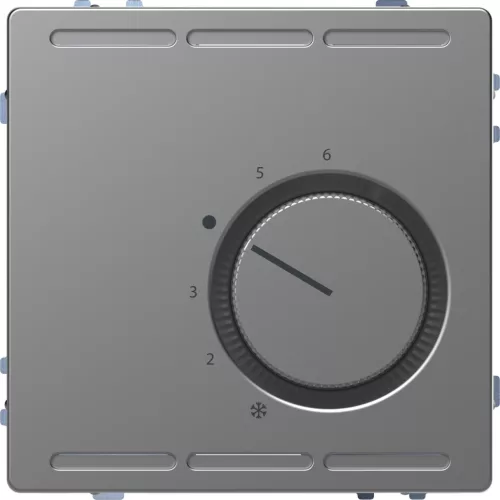 Schneider Electric Merten MEG5762-6036 Szobatermosztát váltóérintkezővel 10 A 250V AC  acél - System-D (D-Life / D-Antik)