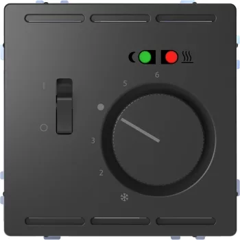Schneider Electric Merten MEG5764-6034 Padlótermosztát, kapcsolóval, 250 V, 10A, System-D, antracit
