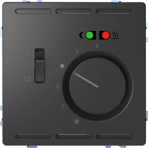 Schneider Electric Merten MEG5764-6034 Padlótermosztát, kapcsolóval, 250 V, 10A, System-D, antracit