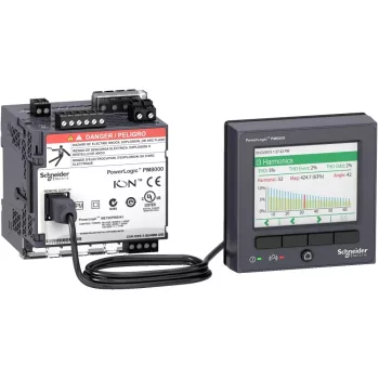   Schneider Electric METSEPM8214 PM8210 hálózatanalizátor,DIN sínes, kijelzővel 24VDC