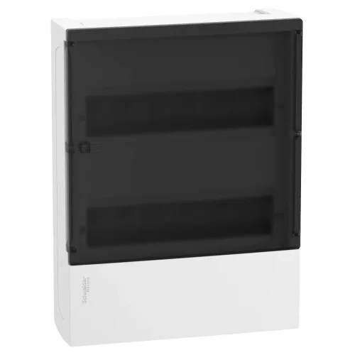 Schneider Resi9 MP MIP12212S kiselosztó, füstszínű átlátszó ajtó, falon kívüli szerelés, 2x12 modul