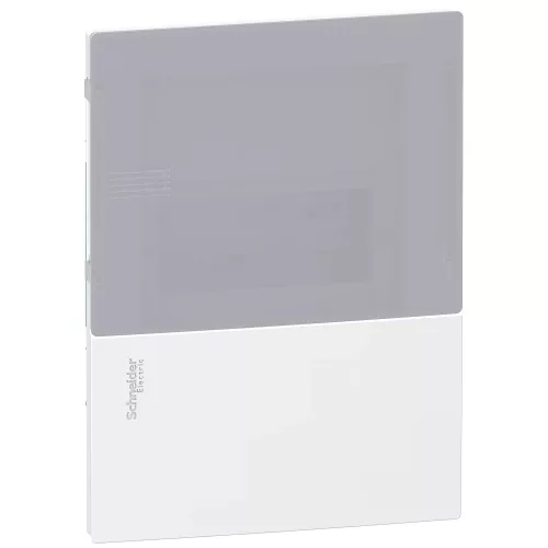 Schneider Resi9 MP MIP22106T kiselosztó, tejüveg hatású átlátszó ajtó, süllyesztett szerelés, 1x6 modul