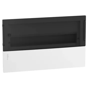 Schneider Resi9 MP MIP22118S kiselosztó, füstszínű átlátszó ajtó, süllyesztett szerelés, 1x18 modul