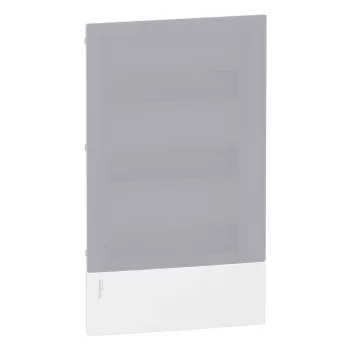Schneider Resi9 MP MIP22312T kiselosztó, tejüveg hatású átlátszó ajtó, süllyesztett szerelés, 3x12 modul