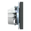 Schneider Electric Merten MTN2301-6034 Földelt csatlakozóaljzat 2P+F (dugalj), antracit burkolattal, keret nélkül, süllyesztett, rugós bekötés, 16A 250V - System-D (D-Life / D-Antik)