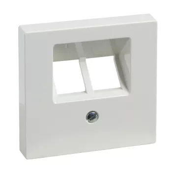 Schneider Electric Merten MTN296119 Fedlap, 2xRJ45 aljzathoz, döntött, System-M, polárfehér
