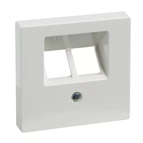 Schneider Electric Merten MTN296119 Fedlap, 2xRJ45 aljzathoz, döntött, System-M, polárfehér