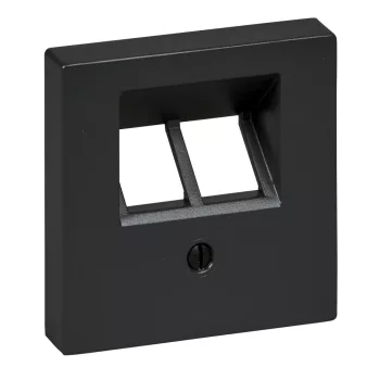   Schneider MTN298014 MERTEN Fedlap, 2xRJ45 aljzathoz, döntött, System-M, antracit