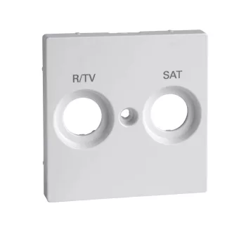   Schneider MTN299825 aktív fehér (antibakteriális) burkolat TV/R-SAT csatlakozóaljzat betétekhez, 2 kimenettel, felirattal (Merten M-Smart, M-Plan, M-Elegance)