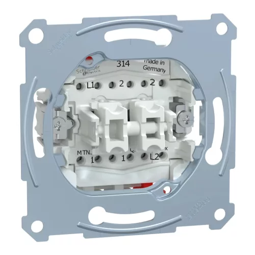 Schneider Electric Merten MTN3126-0000 Kettős váltókapcsoló, rugós, 10AX (106+6)