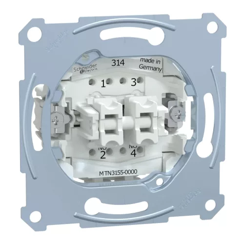 Schneider Electric Merten MTN3155-0000 Kettős nyomó, záróérintkezős (NO), rugós, 10A