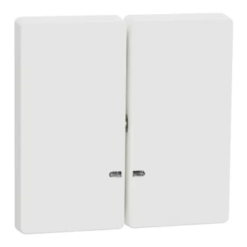   Schneider Electric Merten MTN3420-6037 dupla billentyű fényjelzős funkciókhoz mattfehér - System-D (D-Life / D-Antik)