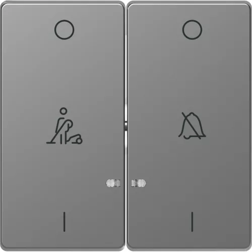 Schneider Electric Merten MTN3429-6036 dupla billentyű, ne zavarj/takarítás szimbólummal, acél - System-D (D-Life / D-Antik)