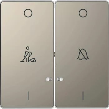   Schneider Electric Merten MTN3429-6050 dupla billentyű, ne zavarj/takarítás szimbólummal, nikkel - System-D (D-Life / D-Antik)