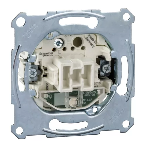 Schneider Electric Merten MTN3501-0000 egypólusú kapcsoló betét (101), ellenőrzőfénnyel, burkolat és keret nélkül, csavaros bekötés, süllyesztett 16A 250V