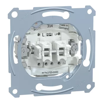   Schneider Electric Merten MTN3755-0000 redőnynyomó betét 10A 250V süllyesztett, rugós bekötés, burkolat és keret nélkül