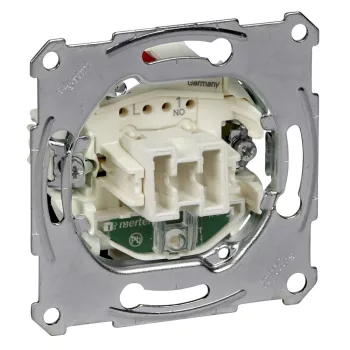   Schneider Merten MTN3760-0000 hotelkártya-kapcsoló, nulla csatlakozóval, jelzőfénnyel, 6A AC 250V, burkolat és keret nélkül (Merten M-Smart, M-Plan, M-Elegance)