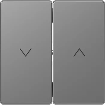   Schneider MTN3855-6036 acél dupla billentyű redőnykapcsolók és redőnynyomók betétekhez (Merten D-Life)