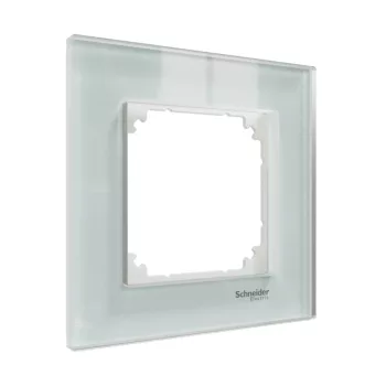   Schneider Merten MTN4010-3220 1-es kristályfehér üvegkeret (Schneider M-Elegance)