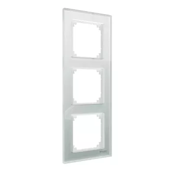   Schneider Merten MTN4030-3220 3-as kristályfehér keret függőleges és vízszintes elhelyezéssel (Schneider M-Elegance)