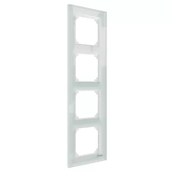   Schneider Merten MTN4040-3220 4-es kristályfehér keret függőleges és vízszintes elhelyezéssel (Schneider M-Elegance)