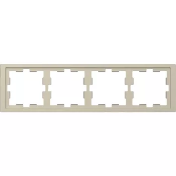   Schneider Electric Merten D-Life MTN4040-6533 négyes műanyag keret szahara függőleges és vízszintes elhelyezéssel - System-D