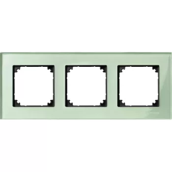   Schneider Electric Merten M-Plan MTN404304 hármas üvegkeret smaragdzöld függőleges és vízszintes elhelyezéssel - System-M