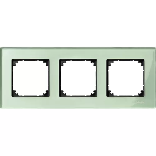 Schneider Electric Merten M-Plan MTN404304 hármas üvegkeret smaragdzöld függőleges és vízszintes elhelyezéssel - System-M