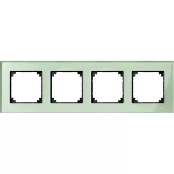   Schneider Electric Merten M-Plan MTN404404 négyes üvegkeret smaragdzöld függőleges és vízszintes elhelyezéssel - System-M