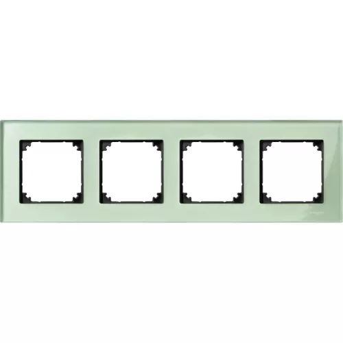 Schneider Electric Merten MTN404404 M-Plan négyes keret, smaragdzöld (üveg)