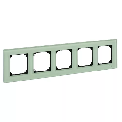 Schneider Electric Merten M-Plan MTN404504 ötös üvegkeret smaragdzöld függőleges és vízszintes elhelyezéssel - System-M