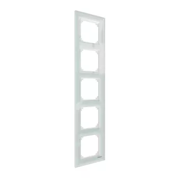   Schneider Merten MTN4050-3220 5-ös kristályfehér keret függőleges és vízszintes elhelyezéssel (Schneider M-Elegance)