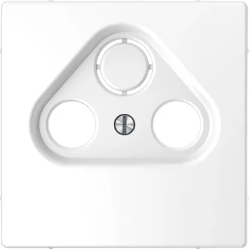   Schneider MTN4123-6035 lótuszfehér burkolat TV csatlakozóaljzat betétekhez, 3 kimenettel, felirat nélkül (Merten D-Life)