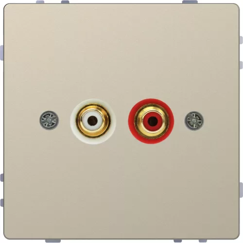 Schneider Electric Merten MTN4350-6033 RCA (audio) csatlakozóaljzat  szahara - System-D (D-Life / D-Antik)