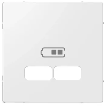   Schneider MTN4367-0319 polárfehér burkolat USB töltő betétekhez (Merten M-Smart, M-Plan, M-Elegance)