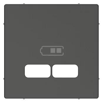   Schneider MTN4367-0414 antracit burkolat USB töltő betétekhez (Merten M-Smart, M-Plan, M-Elegance)