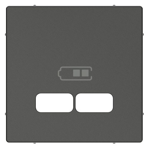 Schneider MTN4367-0414 antracit burkolat USB töltő betétekhez (Merten M-Smart, M-Plan, M-Elegance)
