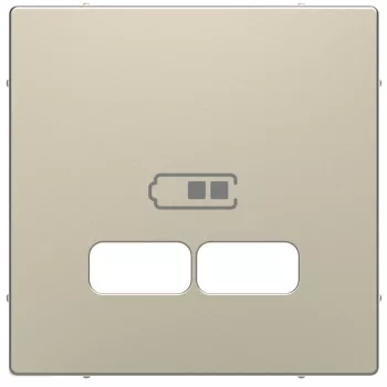 Schneider Electric Merten MTN4367-6033 Fedlap, USB töltőkhöz, System-D, szahara