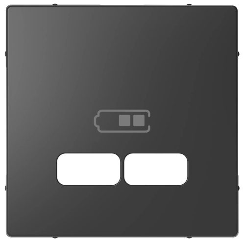 Schneider MTN4367-6034 antracit burkolat USB töltő betétekhez (Merten D-Life)