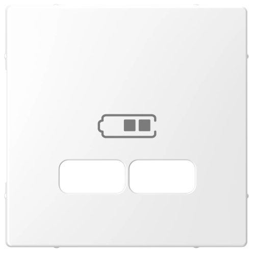Schneider MTN4367-6035 lótuszfehér burkolat USB töltő betétekhez (Merten D-Life)