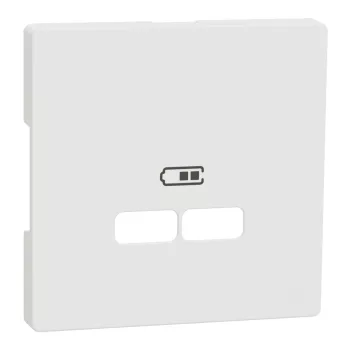 Schneider Electric Merten MTN4367-6037 Fedlap, USB töltőkhöz, System-D, mattfehér