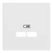Schneider Electric Merten MTN4367-6037 burkolat USB töltő betétekhez mattfehér - System-D (D-Life / D-Antik)