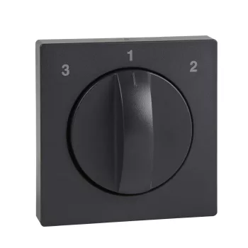 Schneider Electric Merten MTN437114 Fedlap, forgatógombos ventilátor kapcsolóhoz, System-M, antracit