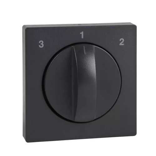 Schneider Electric Merten MTN437114 Fedlap, forgatógombos ventilátor kapcsolóhoz, System-M, antracit