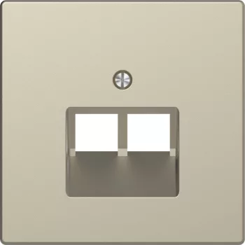   Schneider Electric Merten MTN4522-6033 fedlap, döntött kivitelű 2xRJ45 aljzathoz, feliratozható  szahara - System-D (D-Life / D-Antik)