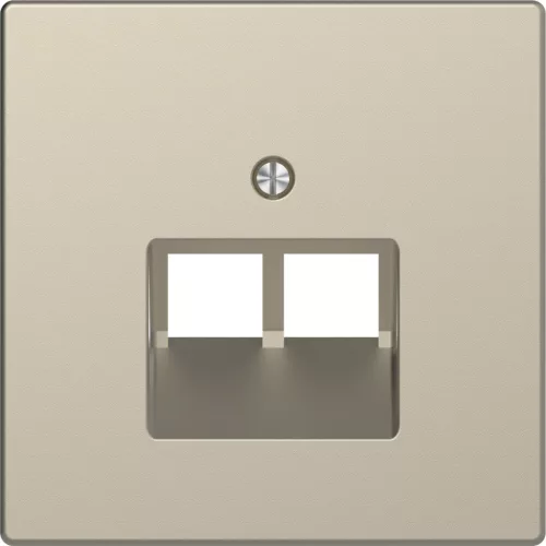 Schneider Electric Merten MTN4522-6033 fedlap, döntött kivitelű 2xRJ45 aljzathoz, feliratozható  szahara - System-D (D-Life / D-Antik)