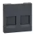 Schneider MTN4562-0414 antracit burkolat 2xRJ45 moduláris betétekhez (Merten M-Smart, M-Plan, M-Elegance)
