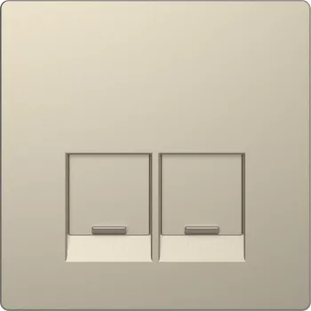 Schneider Electric Merten MTN4572-6033 Fedlap, 2xRJ45 aljzathoz, System-D, szahara